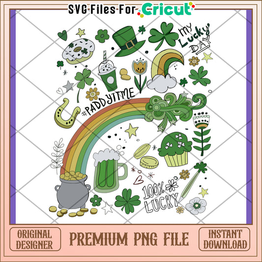 St Patricks Day PNG Design Instant Download