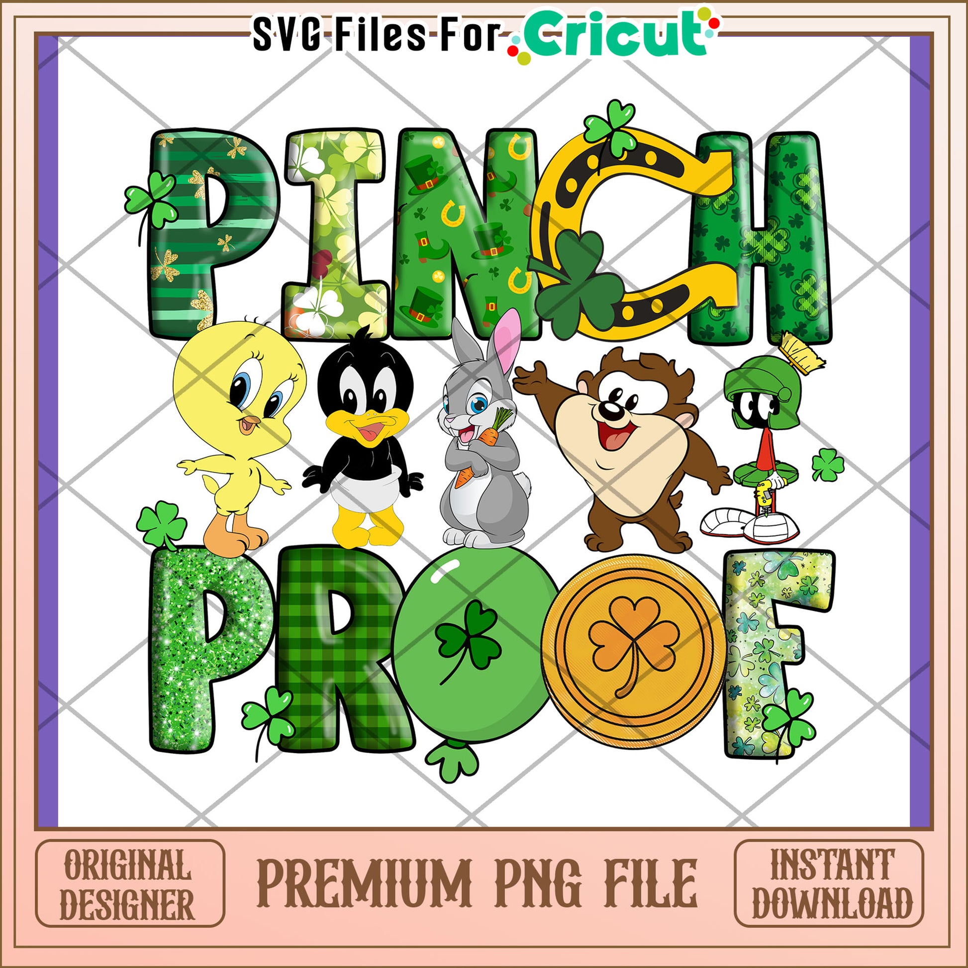 St Patricks Day PNG Looney Tunes Design