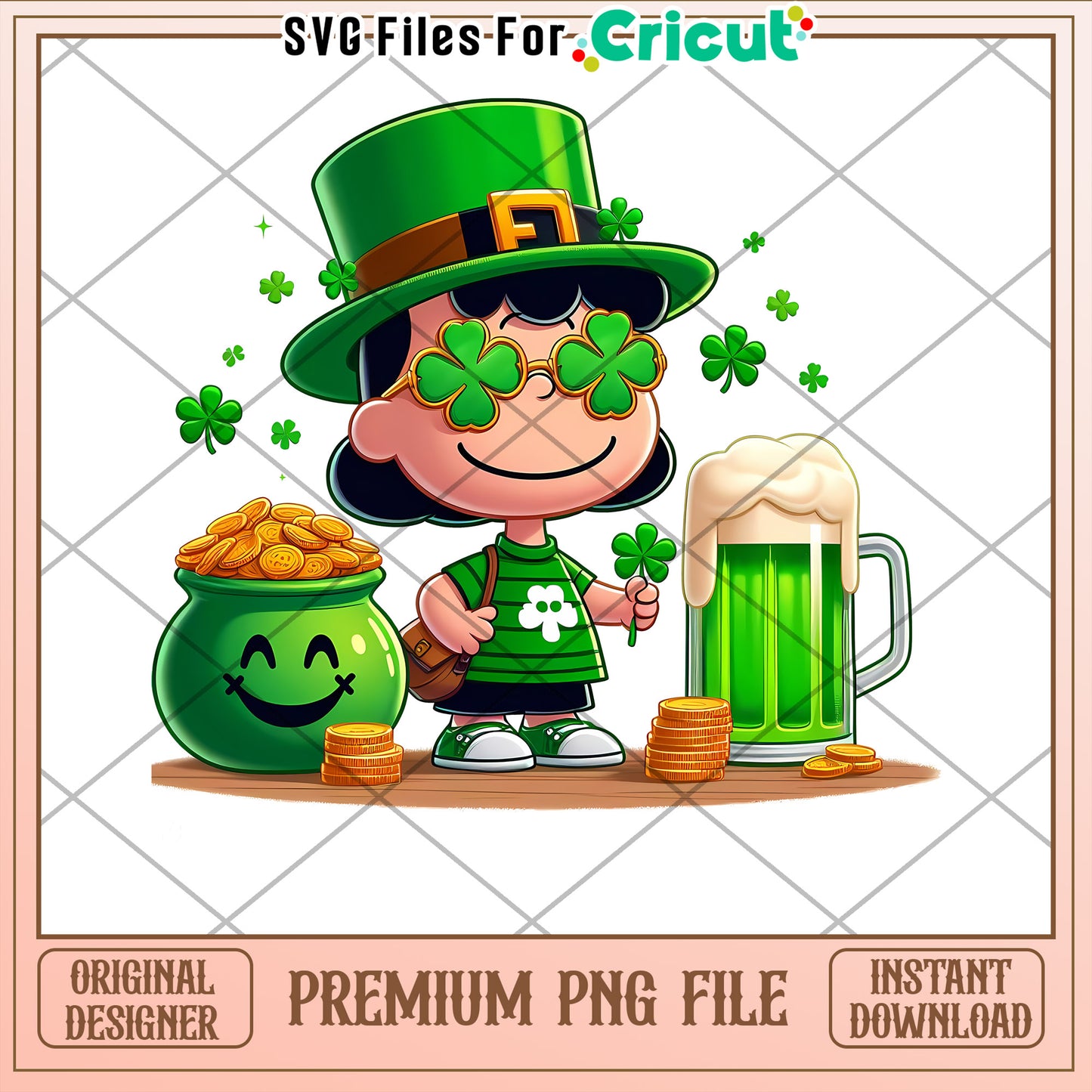 St Patricks Day PNG Sublimation Design