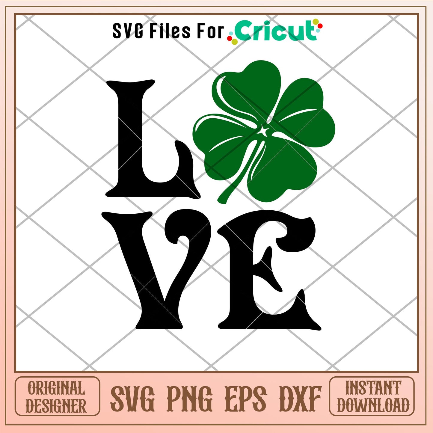 St Patricks Love Clover, St. Patricks Day Starbucks Coffee Bundle Svg