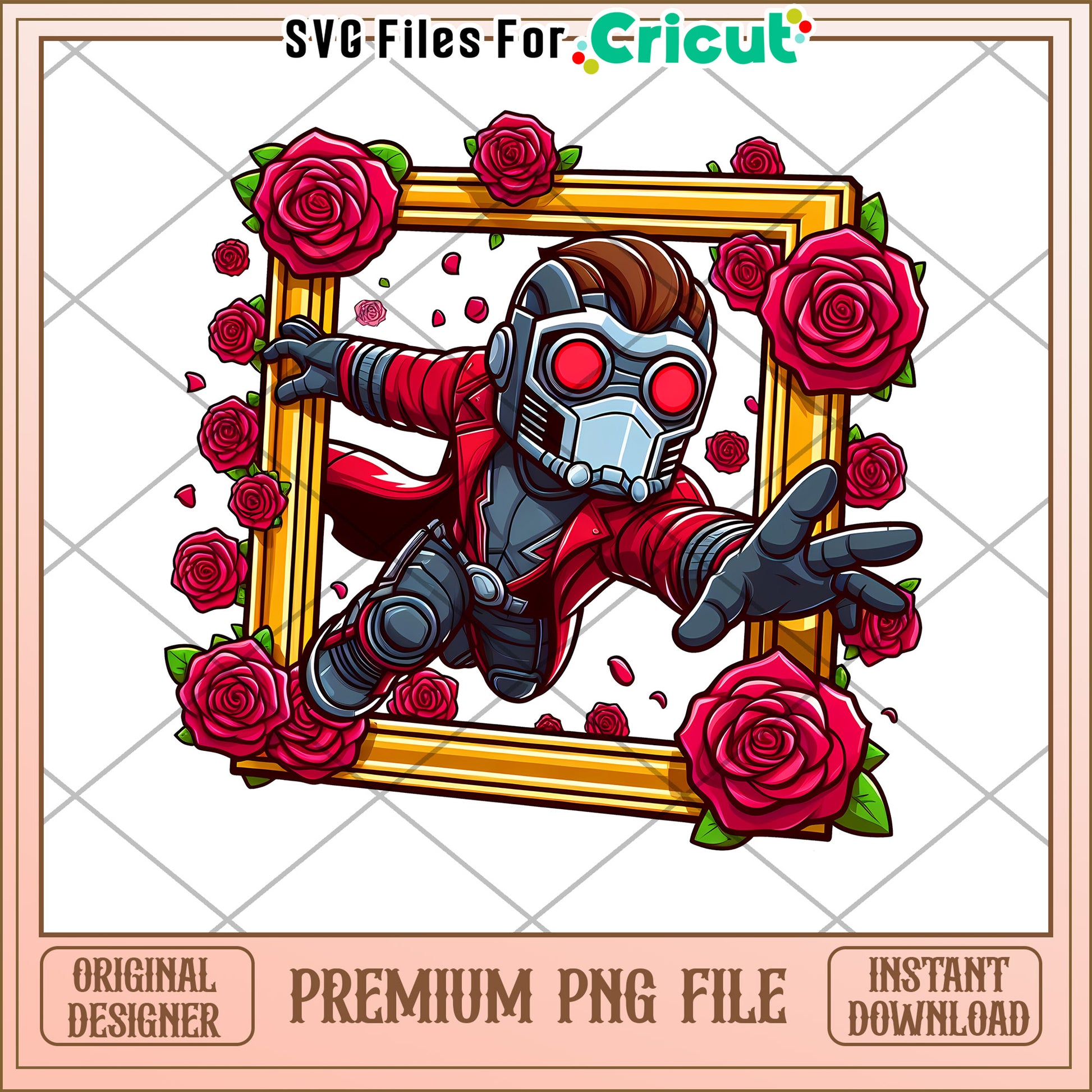 Star Lord Roses PNG Cricut File