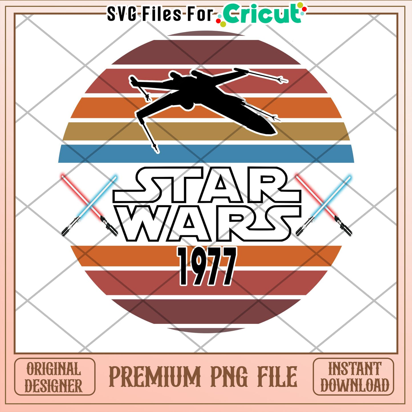 Star Wars 1977 Retro Sunset PNG