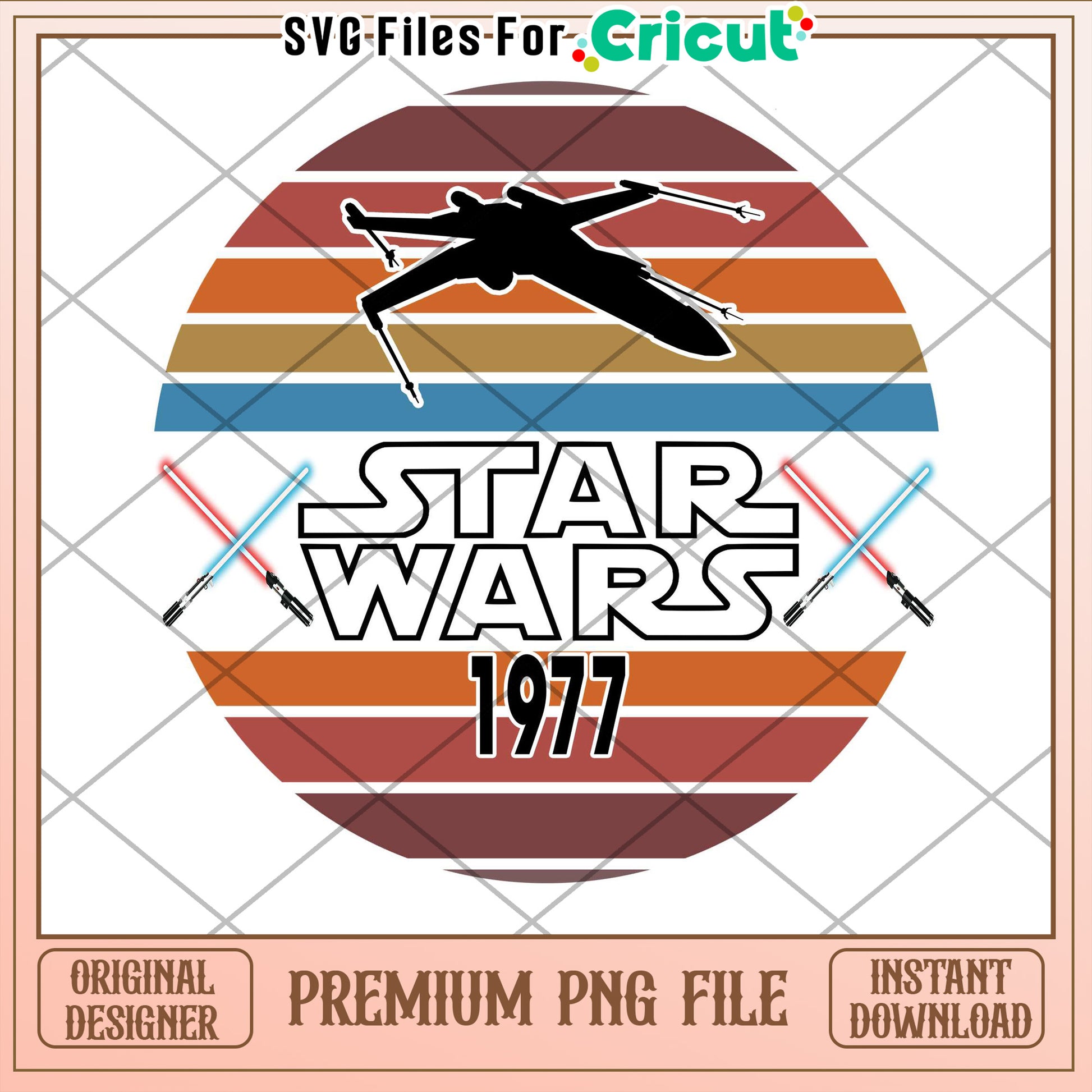 Star Wars 1977 Retro Sunset PNG