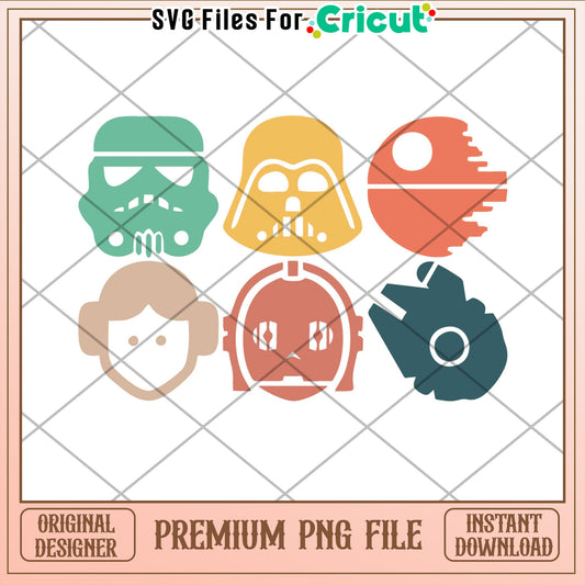 Star Wars Characters PNG Cricut File