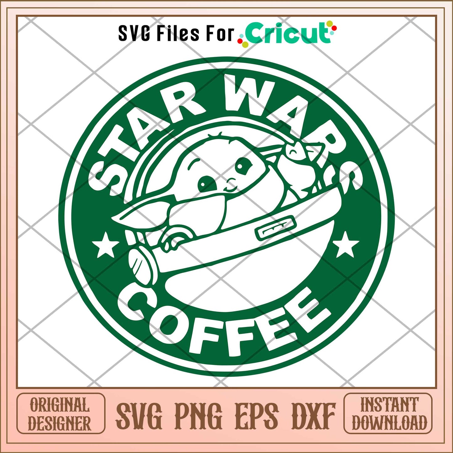 Star Wars Coffee Baby Yoda cute Svg, The Mandalorian  svg, digital download