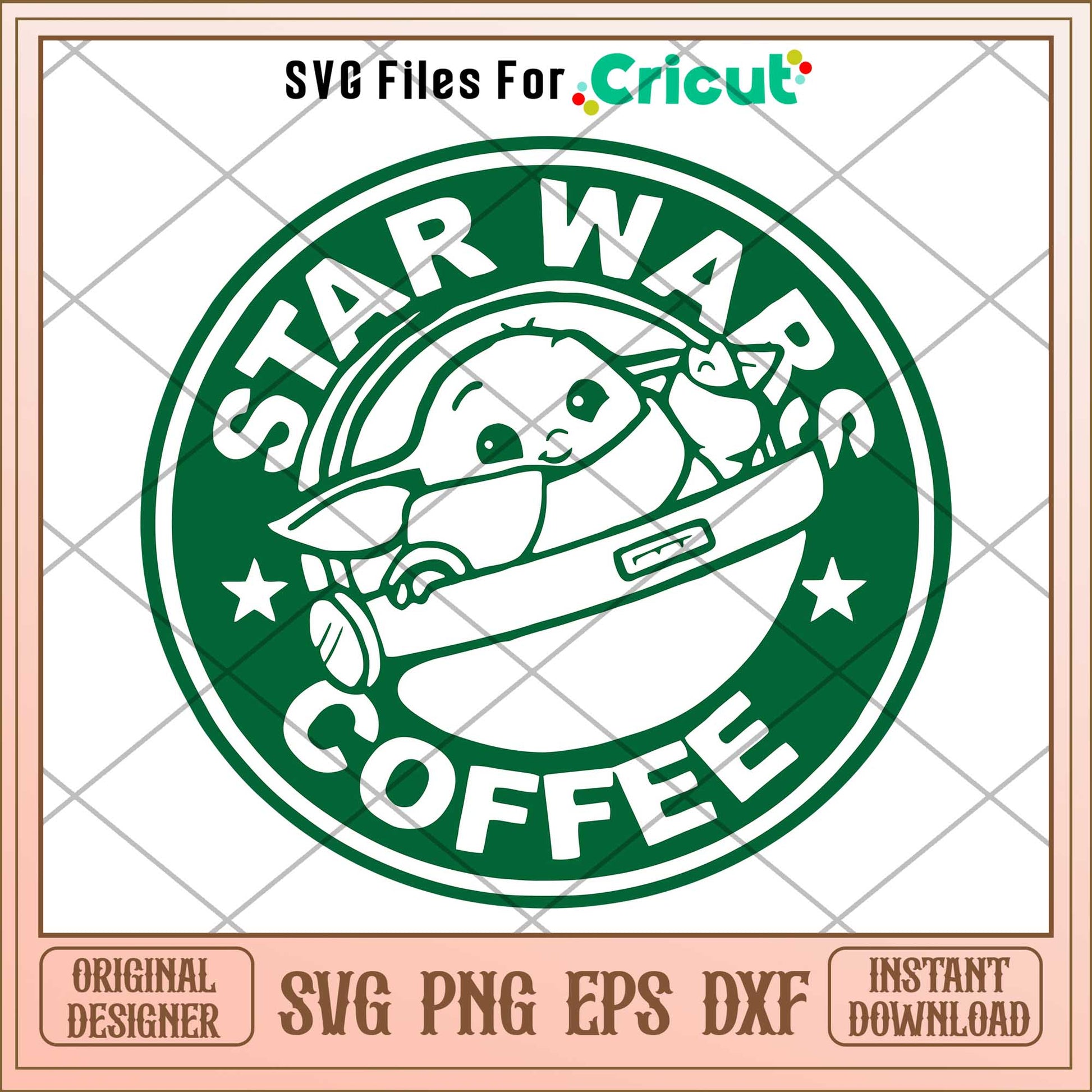 Star Wars Coffee Baby Yoda cute Svg, The Mandalorian  svg, digital download