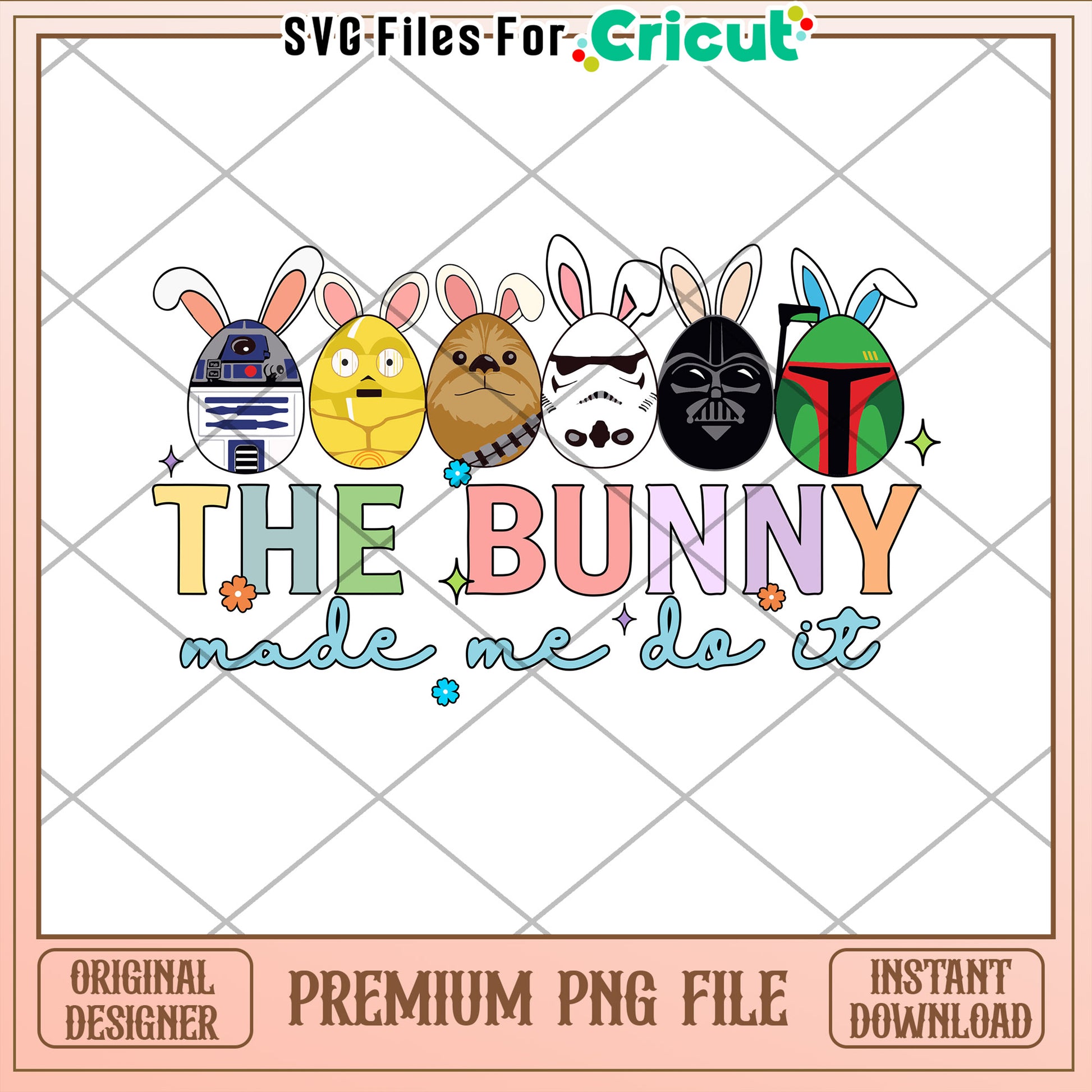 Star Wars Easter Bunny PNG Design