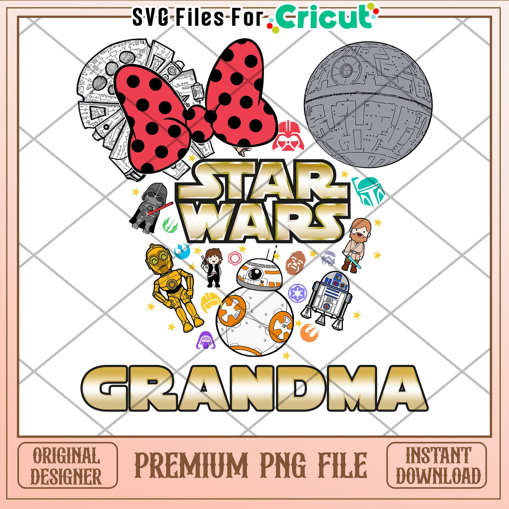 Star Wars Grandma PNG Cricut Design
