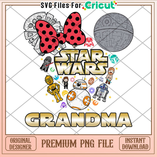 Star Wars Grandma PNG Cricut Design