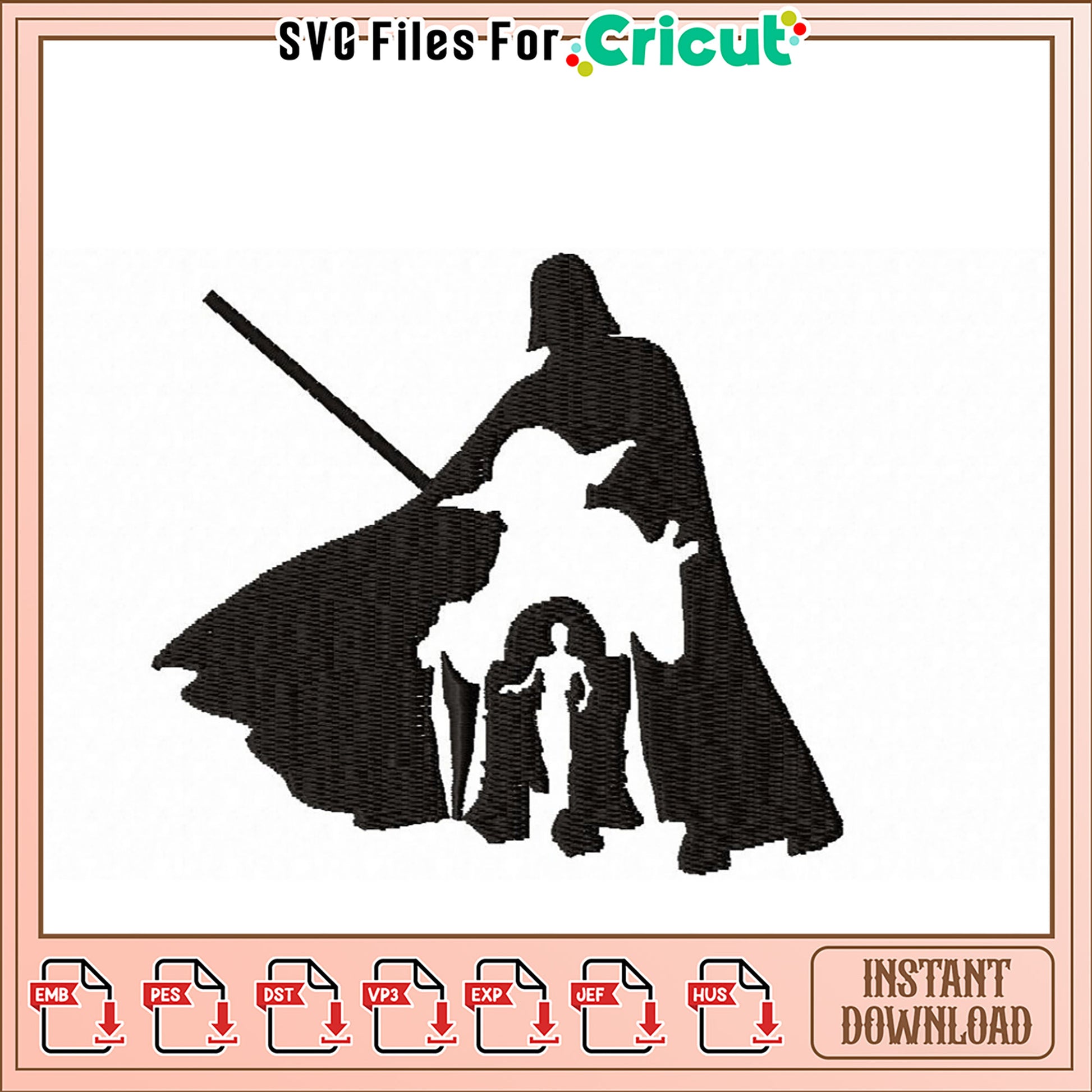 Star Wars Inspired Embroidery Design Instant Download File
