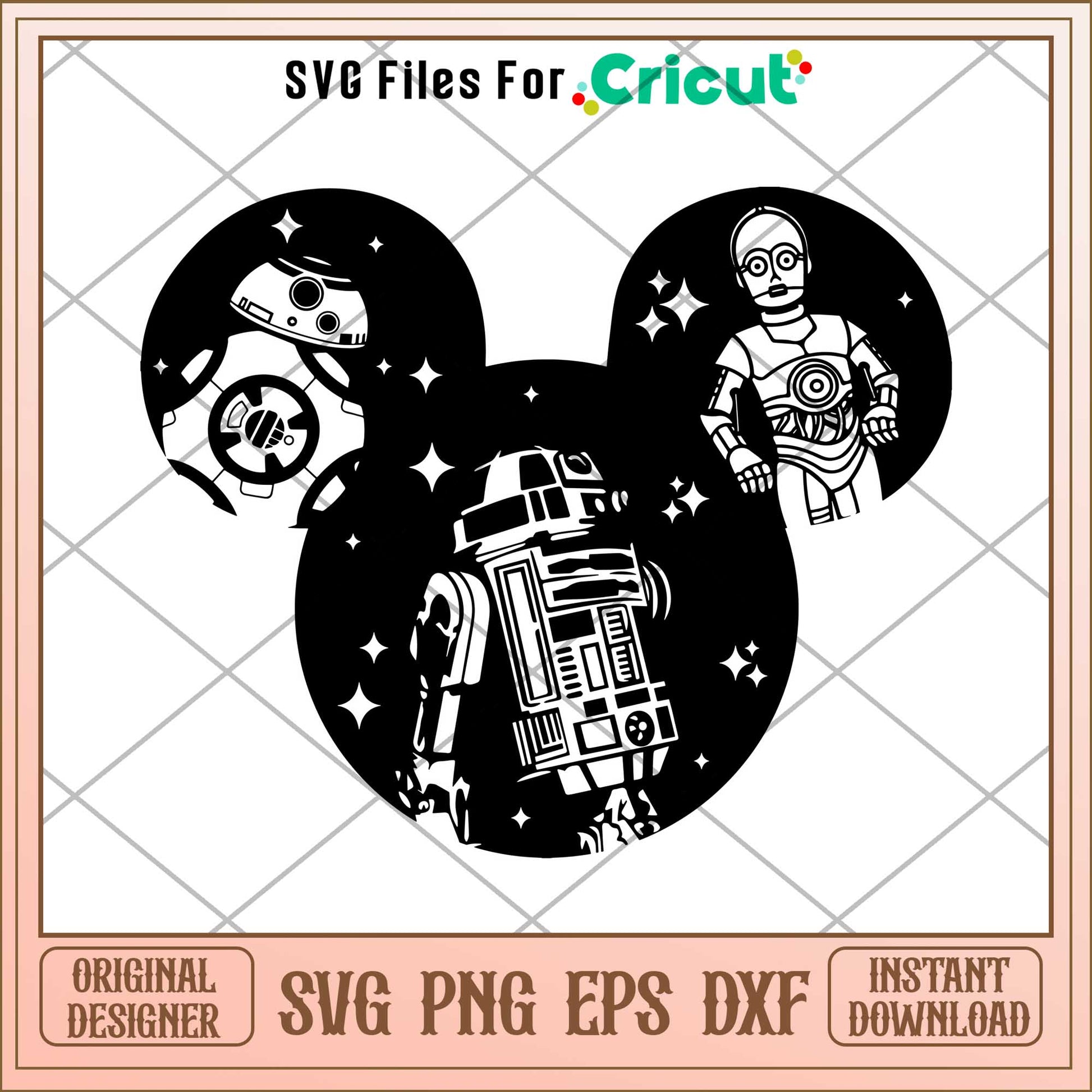 Star Wars Mickey Mouse Head Svg, The Mandalorian  svg, digital download