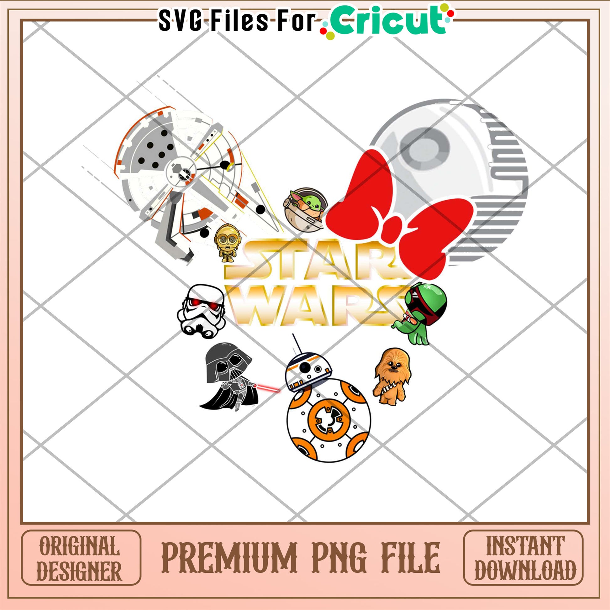 Star Wars Minnie PNG Cricut File