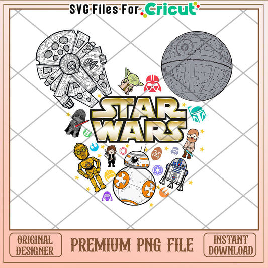 Star Wars PNG Cricut Design Instant Download