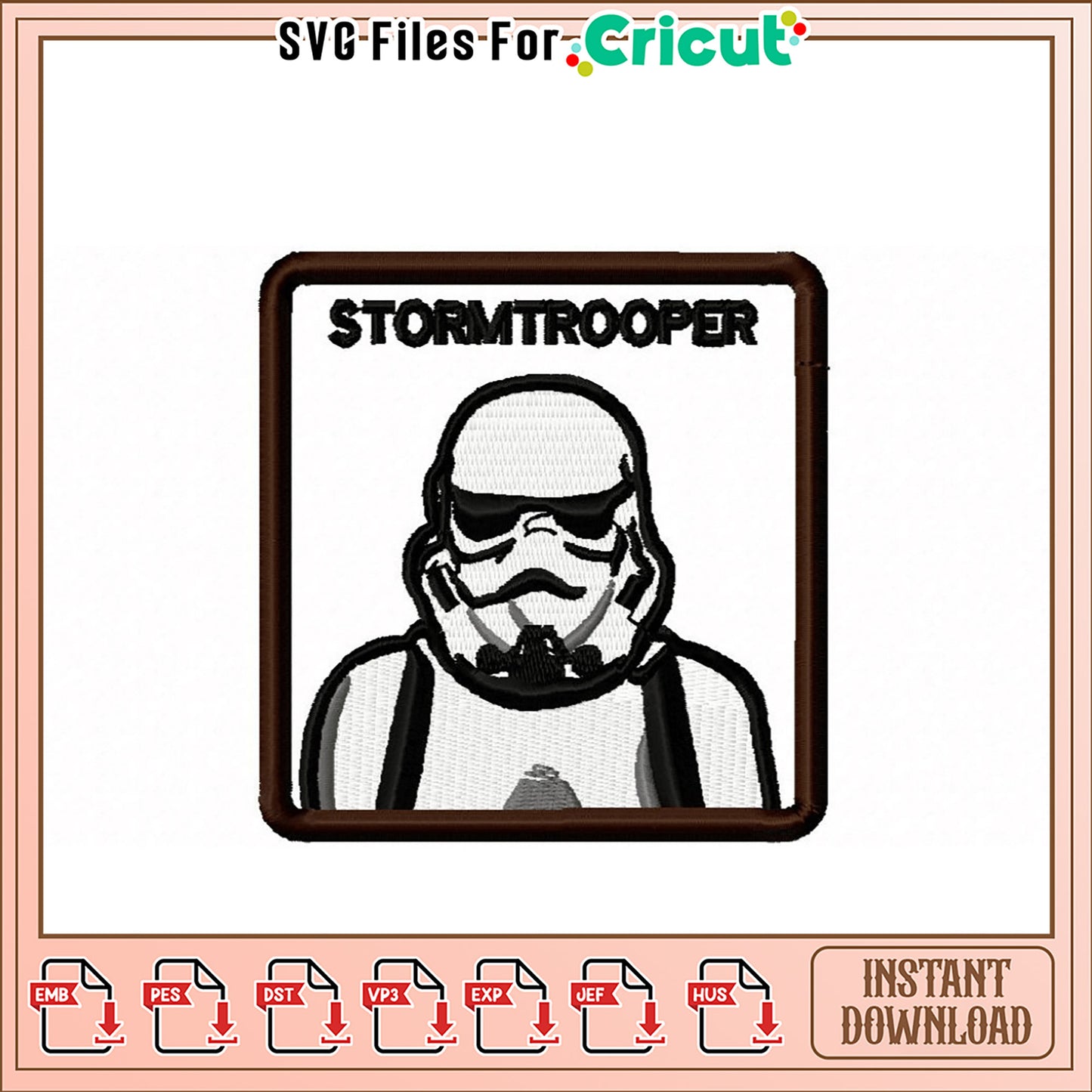 Star Wars Stormtrooper Embroidery Design
