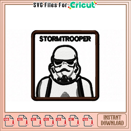 Star Wars Stormtrooper Embroidery Design