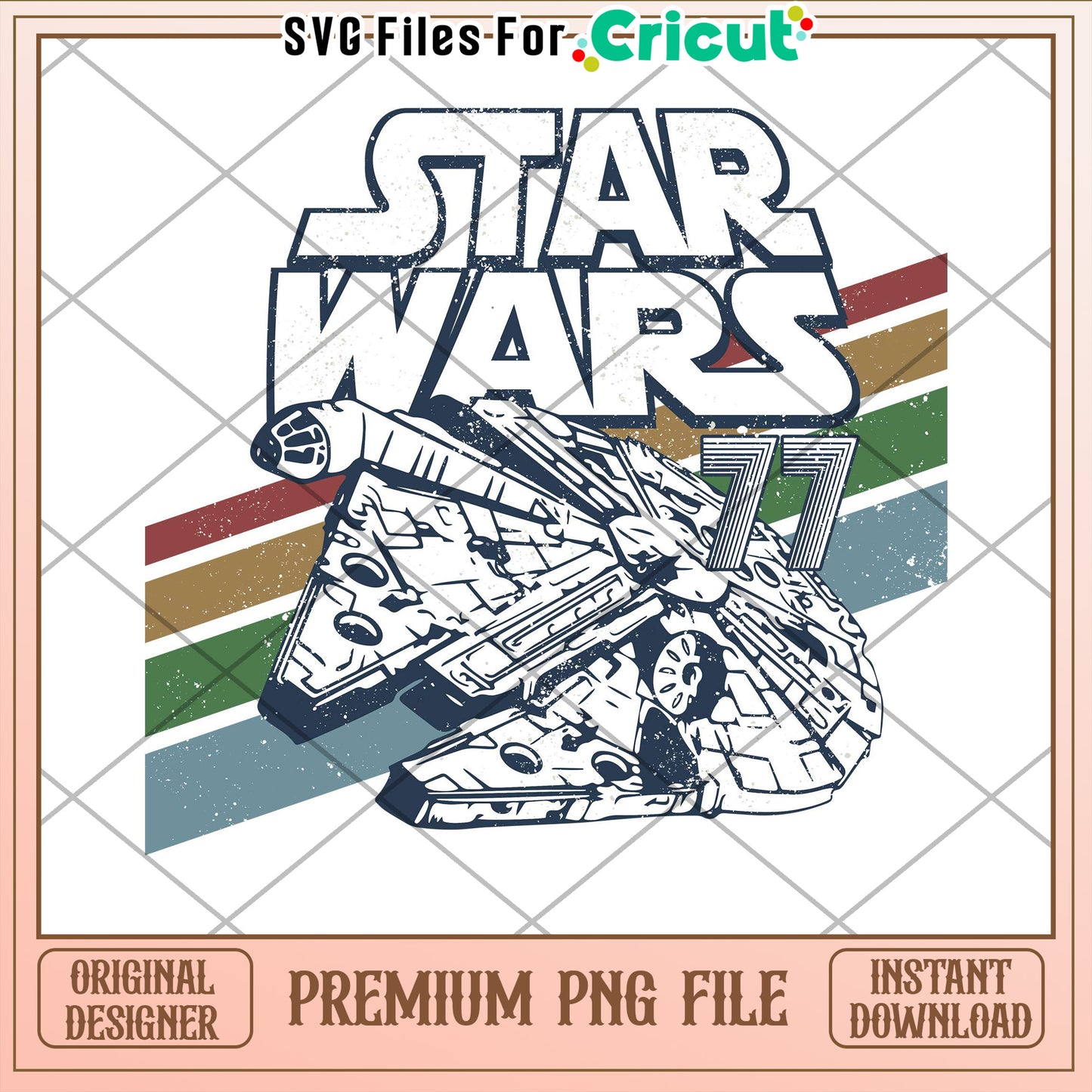 Star Wars Vintage PNG File for Cricut Instant Download Design