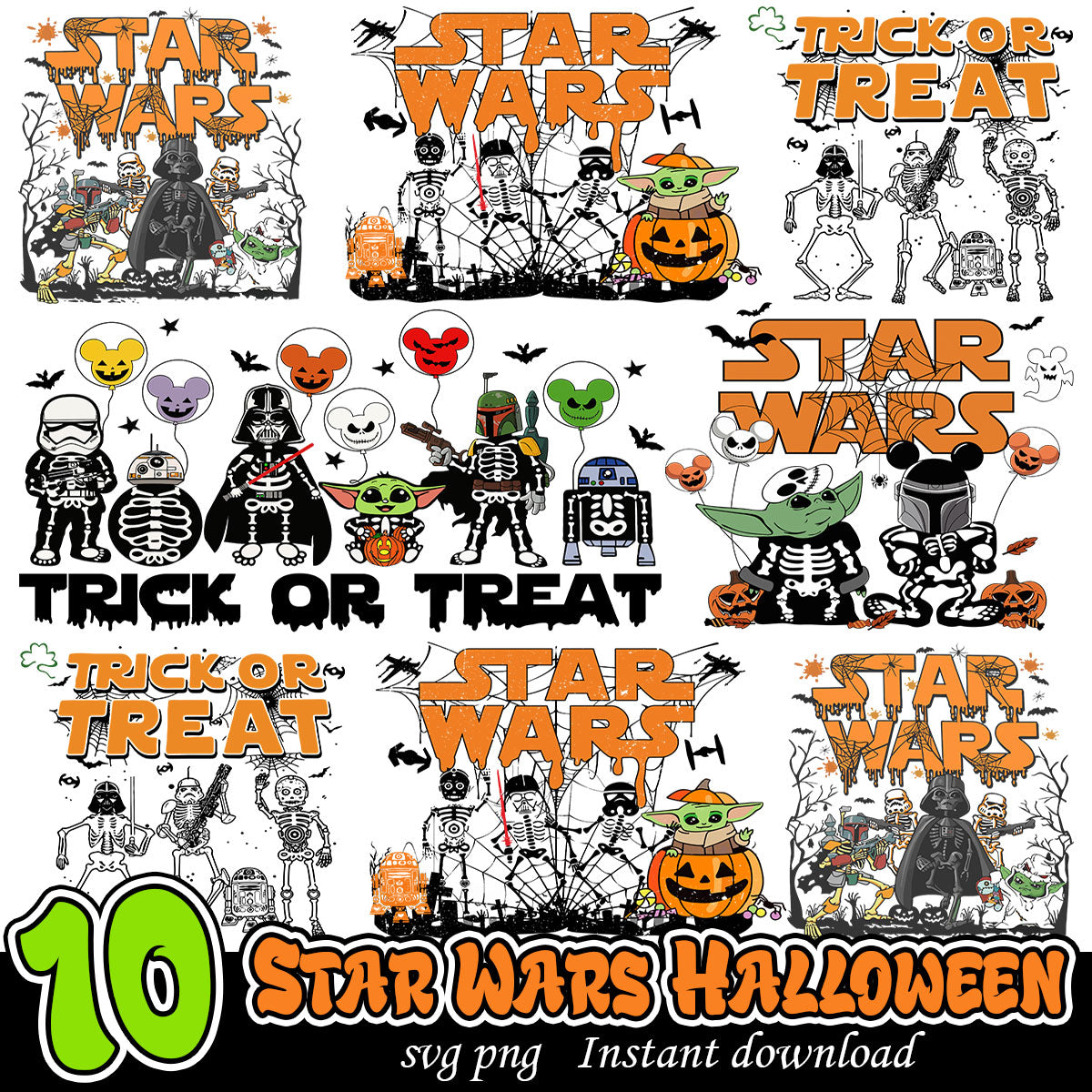 Star War Halloween Bundle svg, Star wars svg bundle