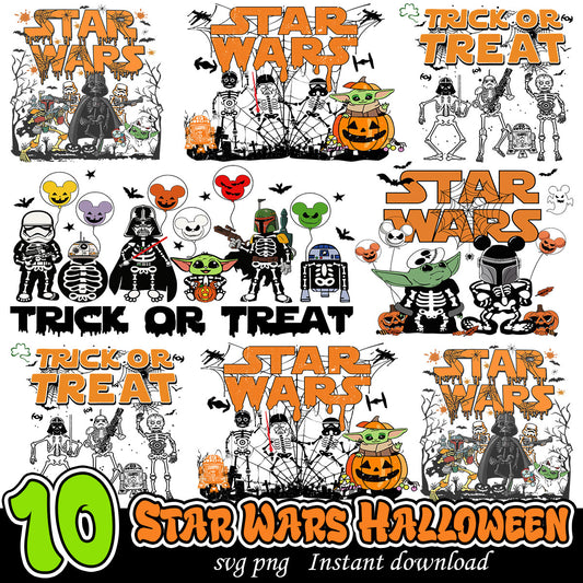 Star War Halloween Bundle svg, Star wars svg bundle