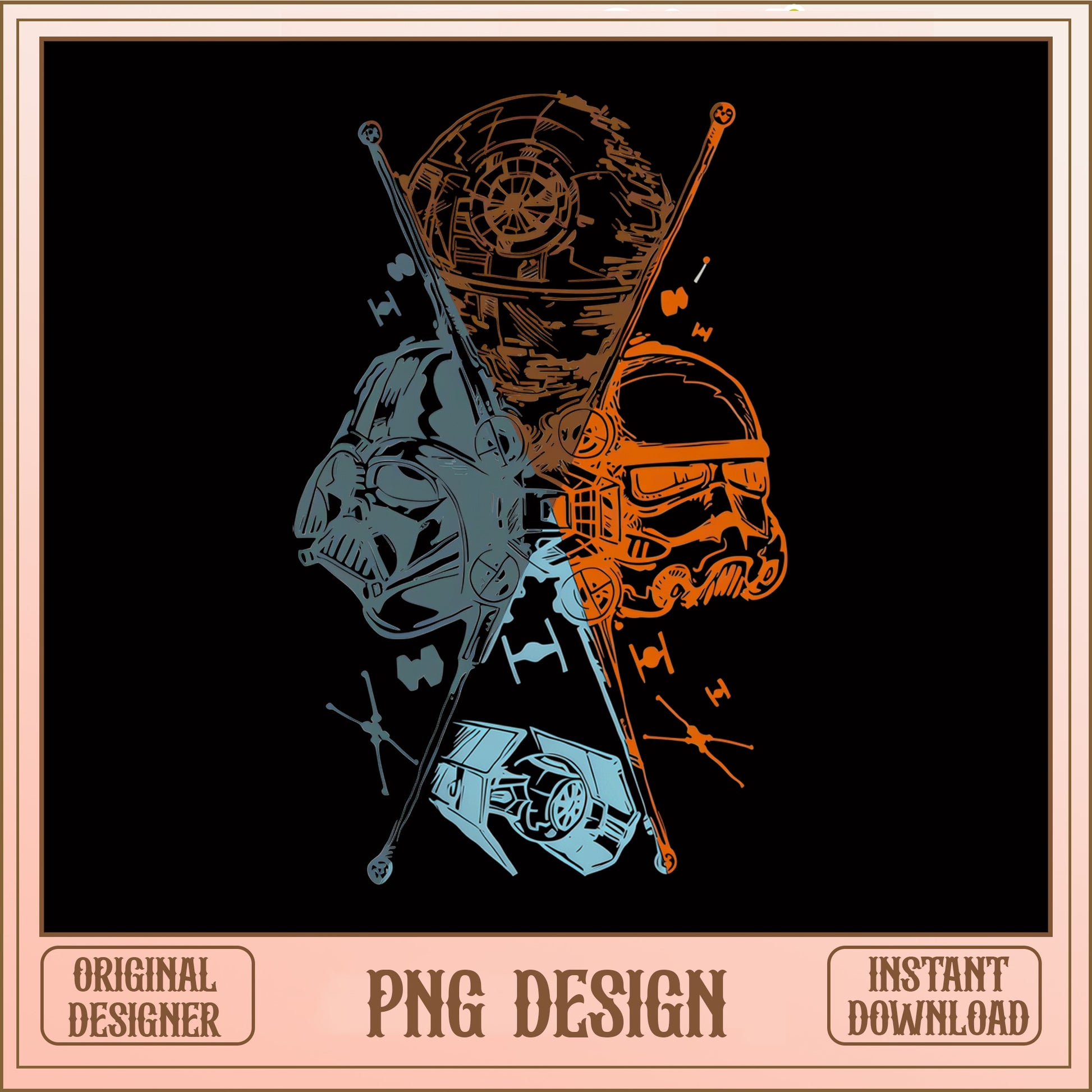 Star Wars Darth Vader Stormtrooper PNG, Death Star PNG, Tie Fighter PNG