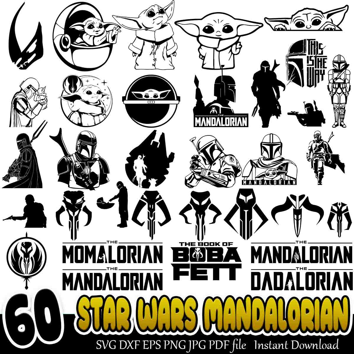 Star Wars Mandalorian SVG bundle, Disney movies svg bundle