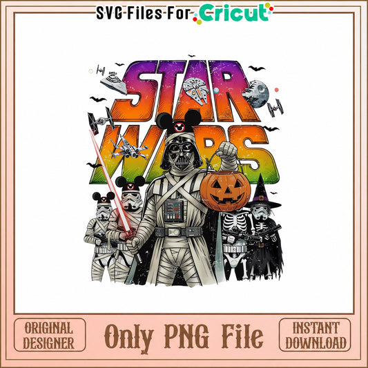 Star Wars Mickey Mouse Halloween PNG, Disney Halloween PNG, Darth Vader PNG