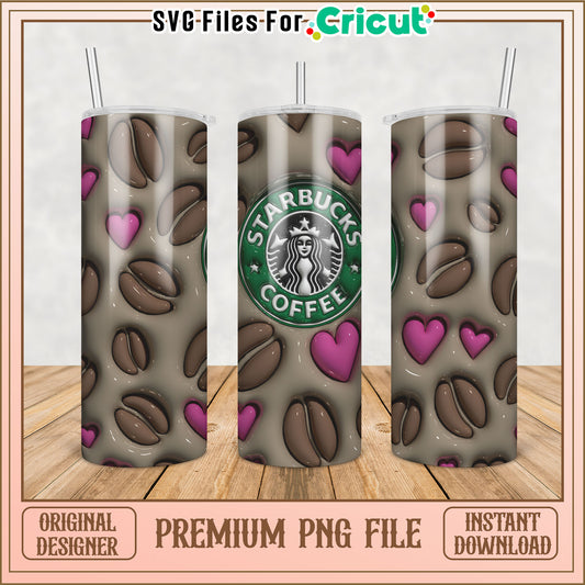 Starbucks Coffee Tumbler Design PNG for Cricut Crafts and Projects
