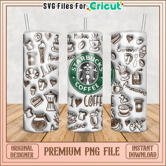Starbucks Coffee Tumbler PNG Design for DIY Projects Download