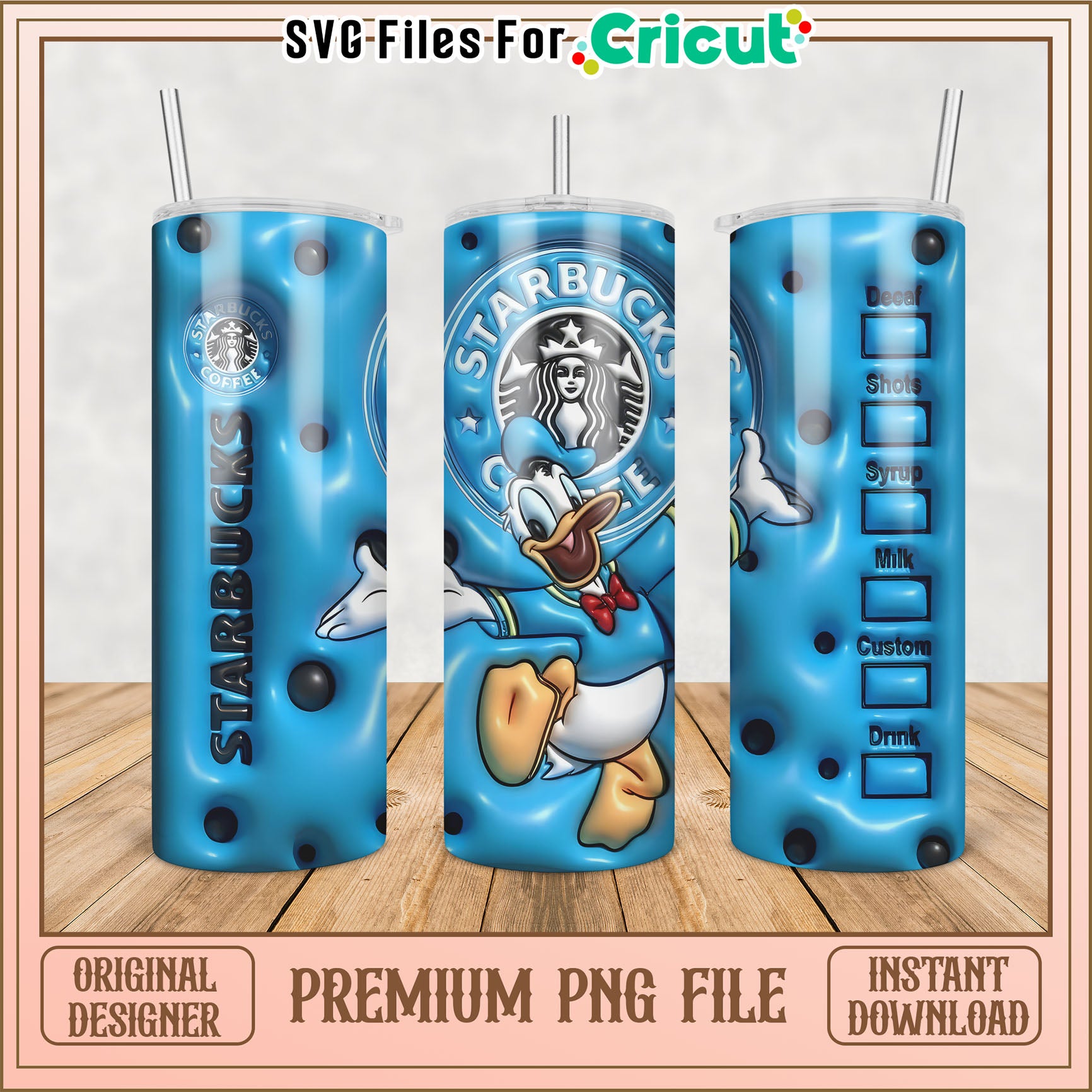 Starbucks Donald Duck Tumbler PNG