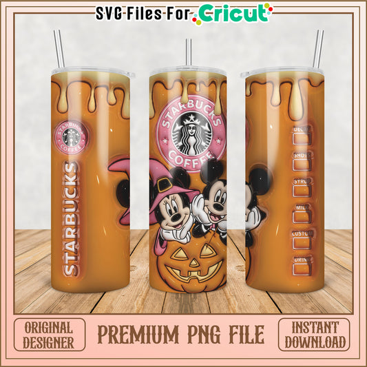 Starbucks Halloween Tumbler PNG Design for Cricut Crafting Fun
