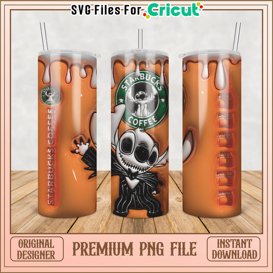 Starbucks Halloween Tumbler PNG File for Cricut Instant Download