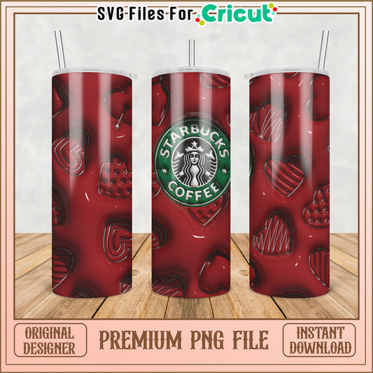 Starbucks Hearts Tumbler PNG