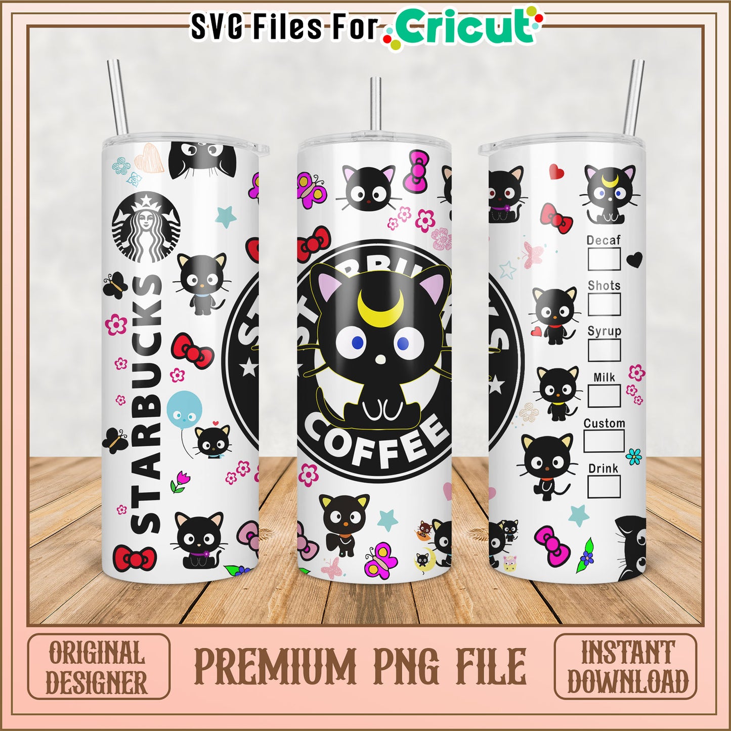 Starbucks Kuromi Tumbler PNG Design