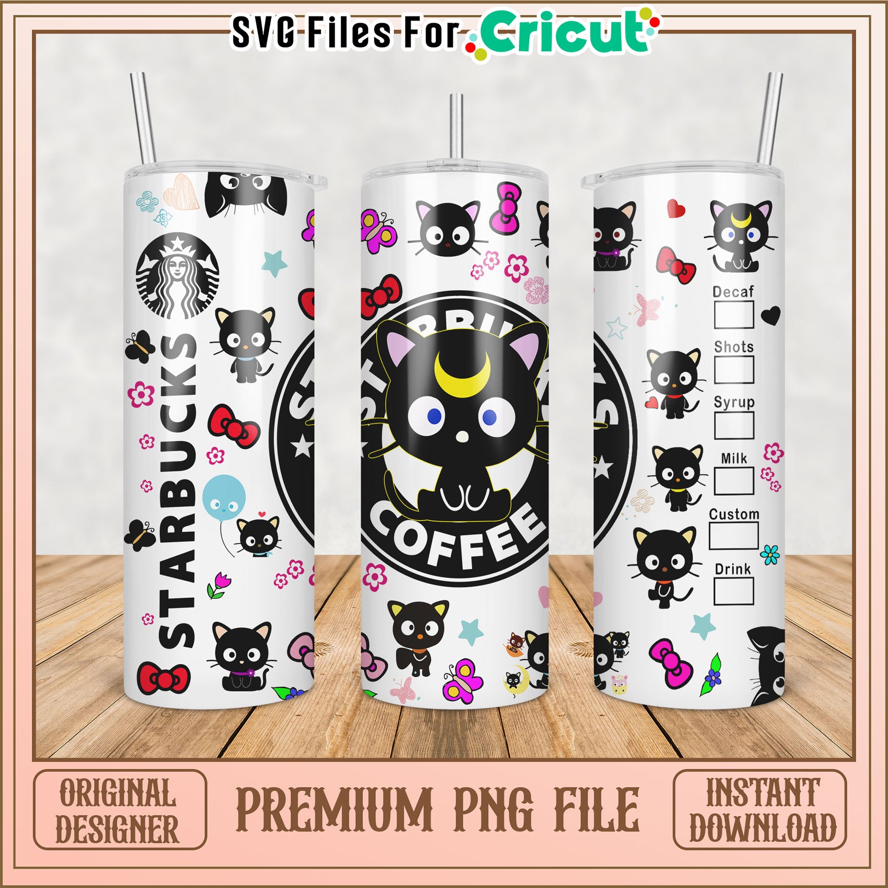 Starbucks Kuromi Tumbler PNG Design