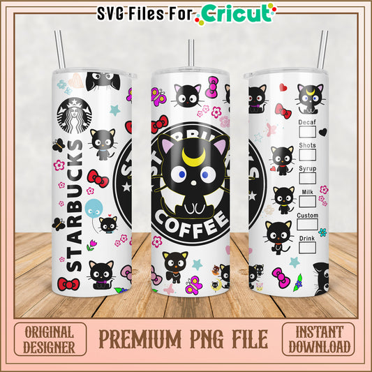 Starbucks Kuromi Tumbler PNG Design