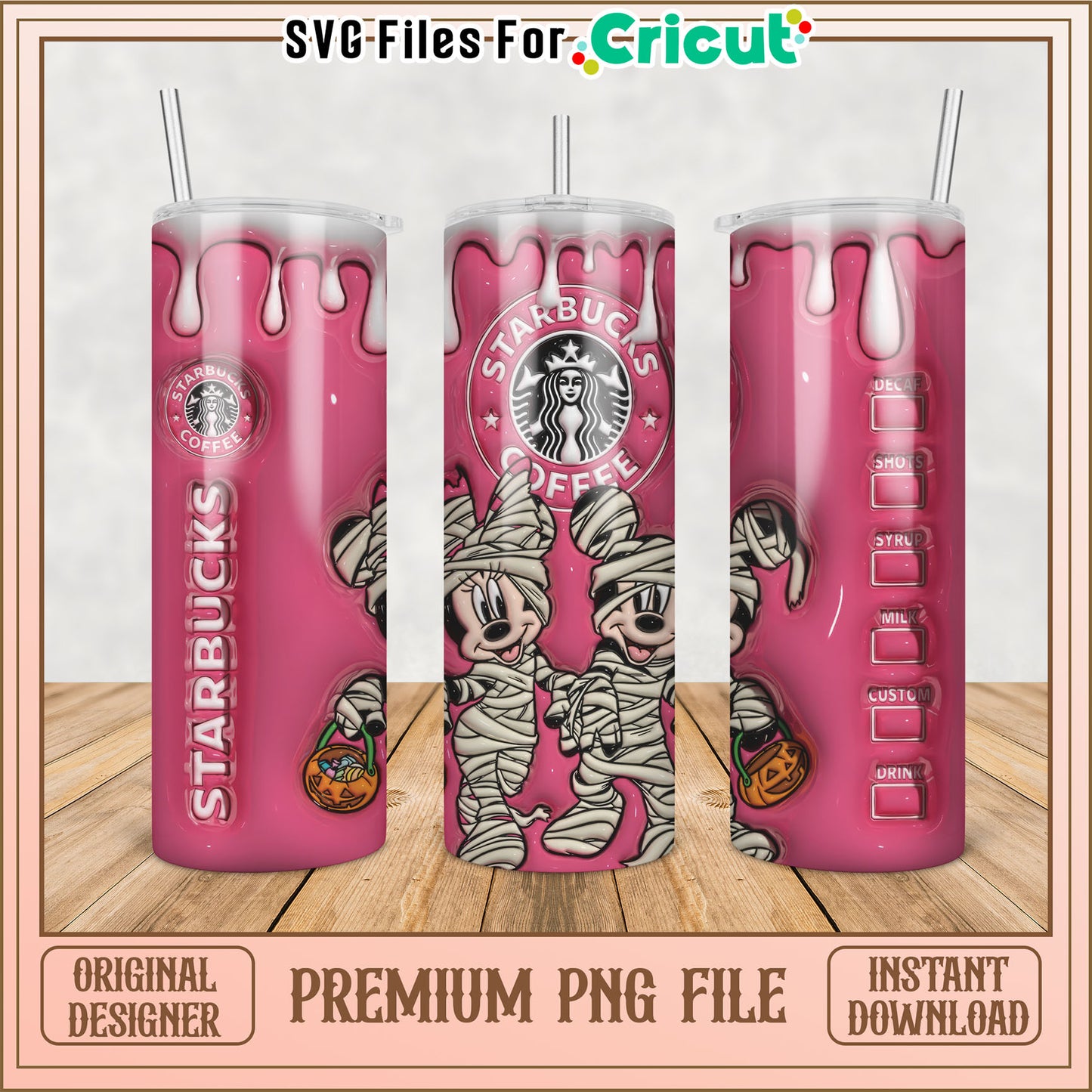 Starbucks Minnie Mummy Tumbler PNG