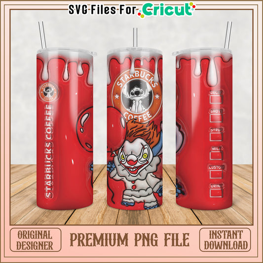 Starbucks Stitch PNG Sublimation Design