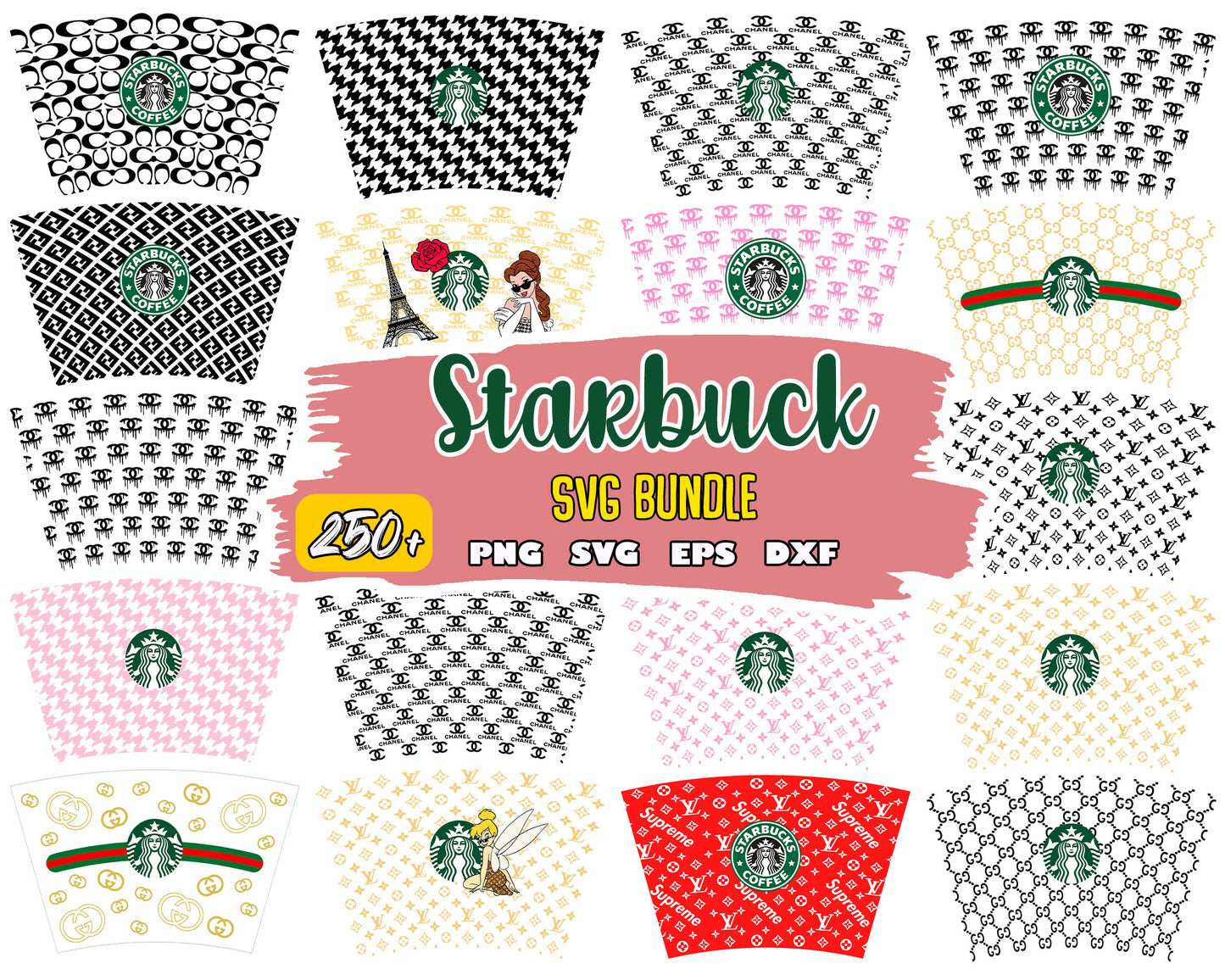 Starbucks wraps design bundle svg, starbucks logo​ svg, starbucks wrap​ svg