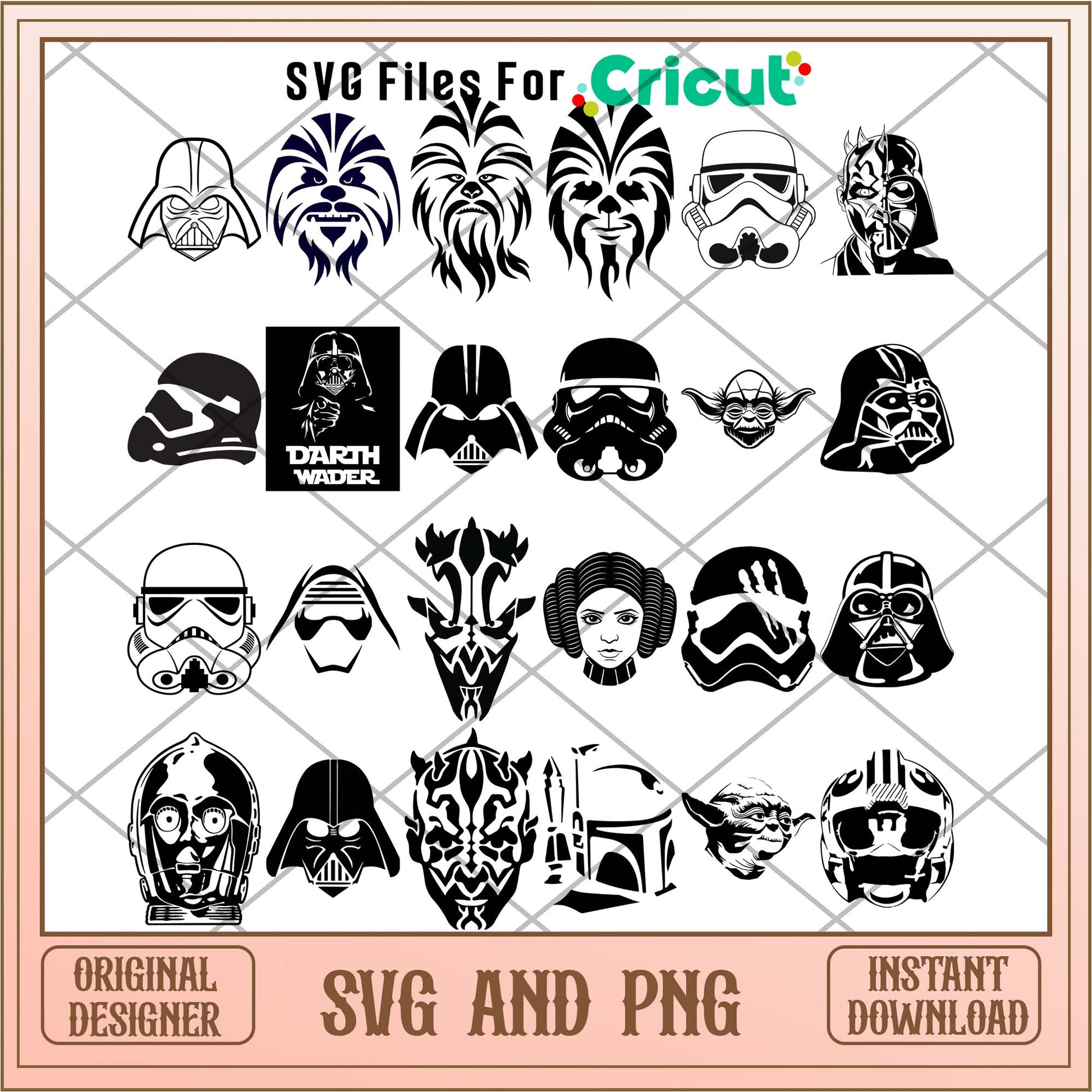 Star wars characters head svg bundle, Star wars svg - Svgfileforcricut