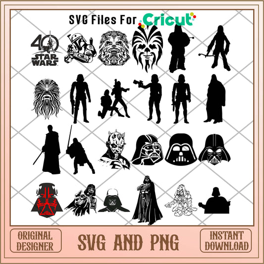 Star wars villain shadow svg , Star wars movies bundle - Svgfileforcricut