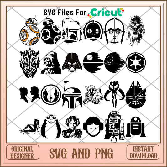 Star wars villain heads svg , Star wars movies bundle - Svgfileforcricut