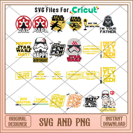 Star wars family svg bundle, Star wars characters svg - Svgfileforcricut