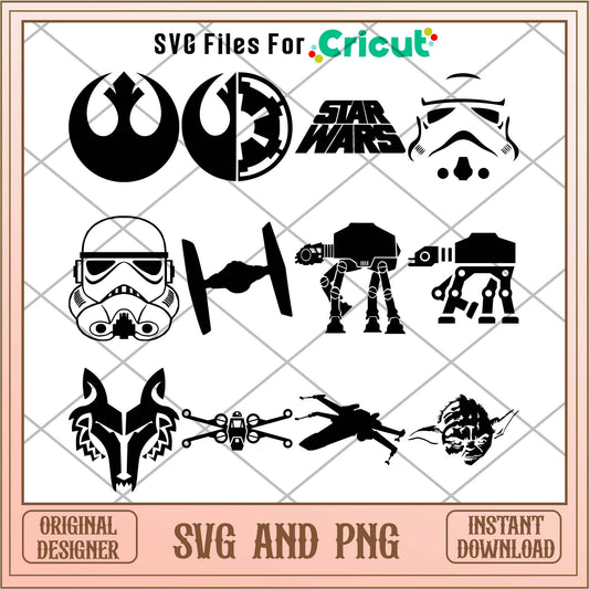 Star wars machine svg bundle, Star wars characters svg - Svgfileforcricut