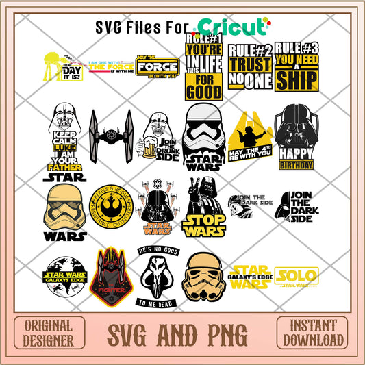 Star wars rules svg bundle, Star wars characters svg - Svgfileforcricut