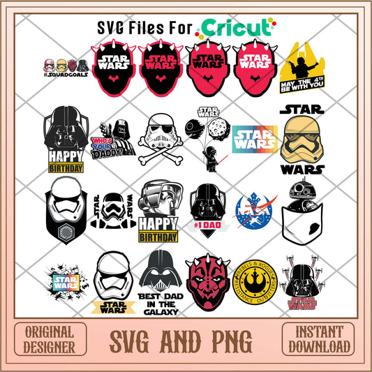 Star wars daddy svg bundle, Star wars characters svg - Svgfileforcricut