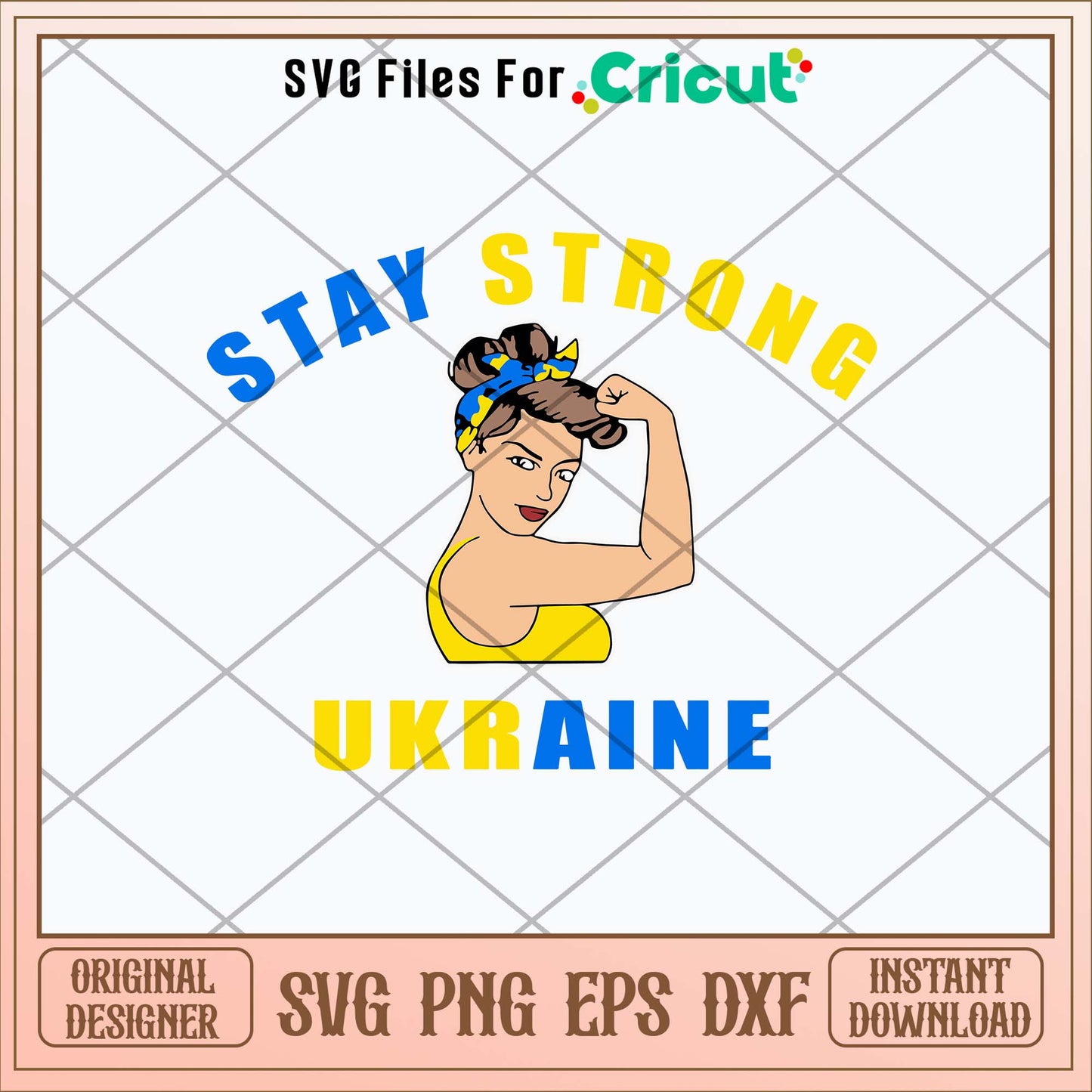 Stay Strong Ukraine Svg, Woman Ukraine Svg-Svgfilesforcricut