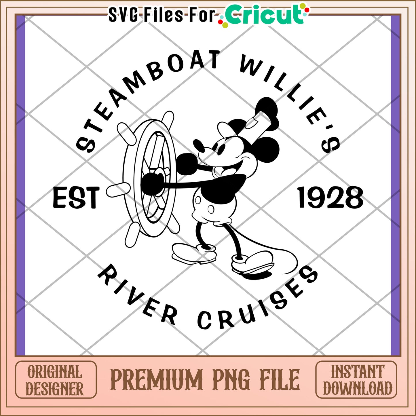 Steamboat Willie River Cruises PNG Design Download
