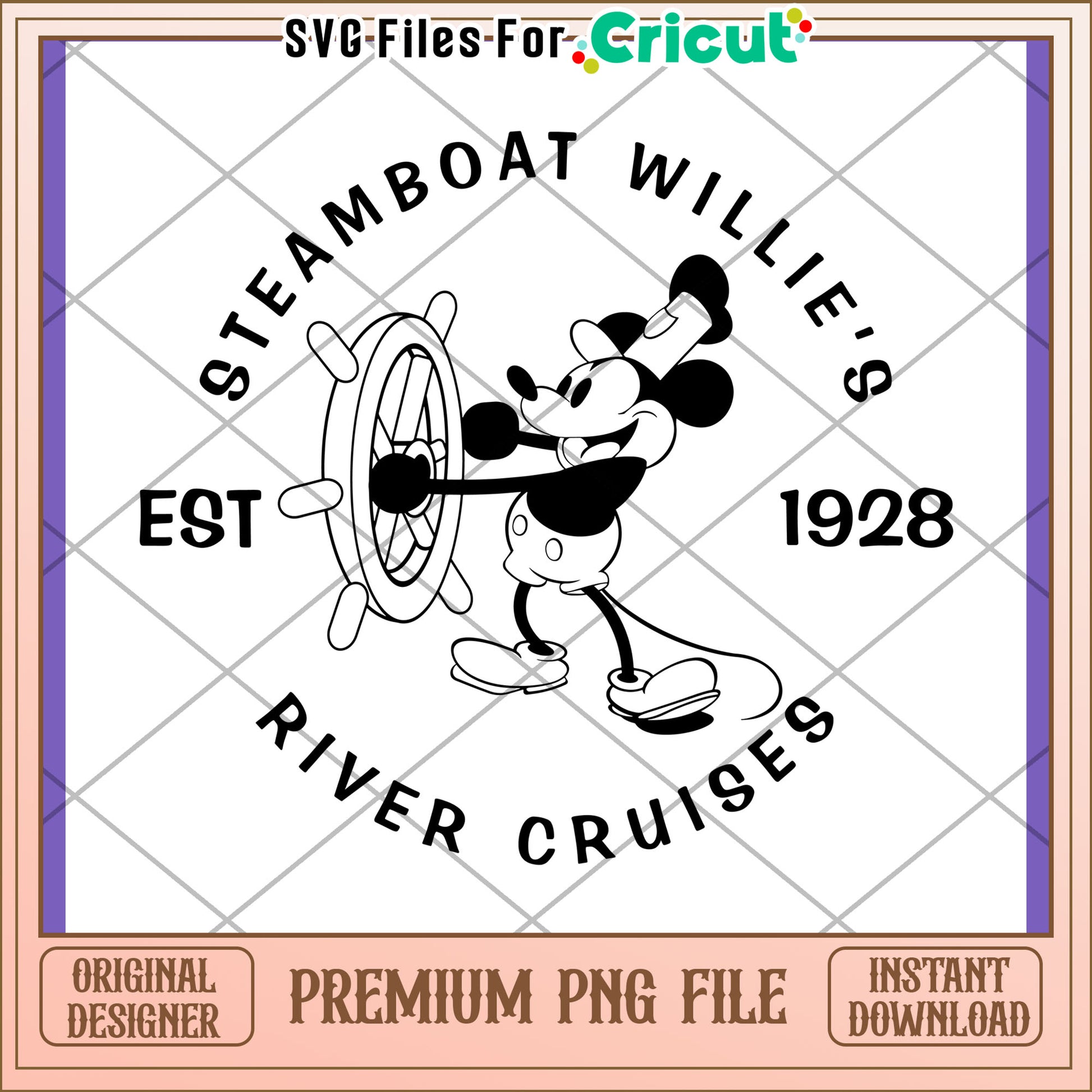 Steamboat Willie River Cruises PNG Design Download