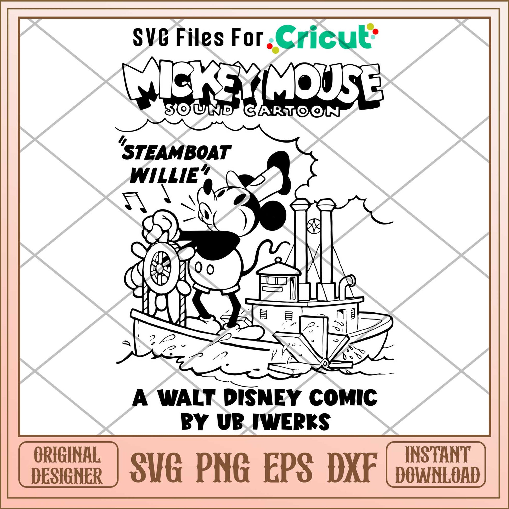 Steamboat Willie mickey mouse black svg, disney svg, digital download