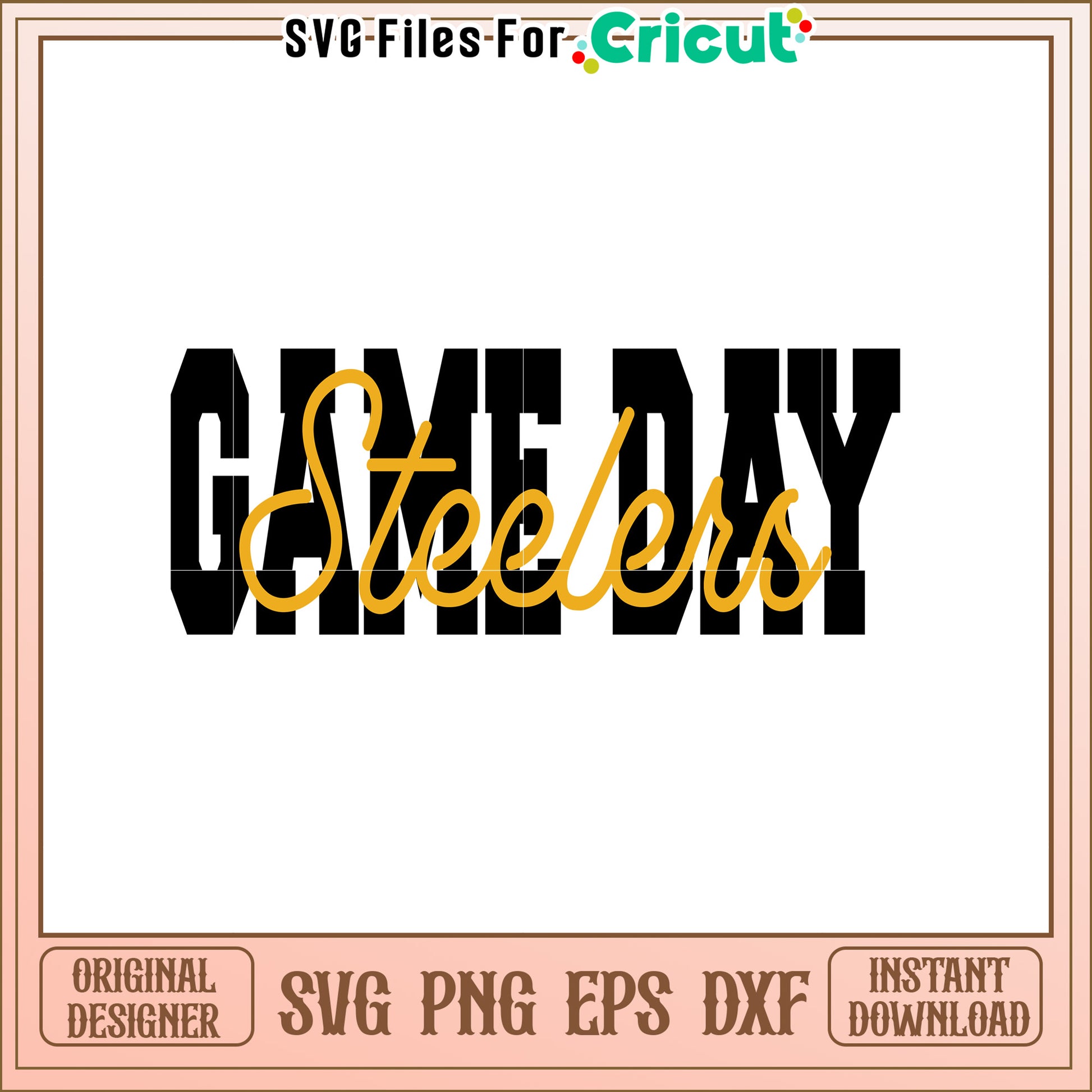 Steelers Game Day SVG Design
