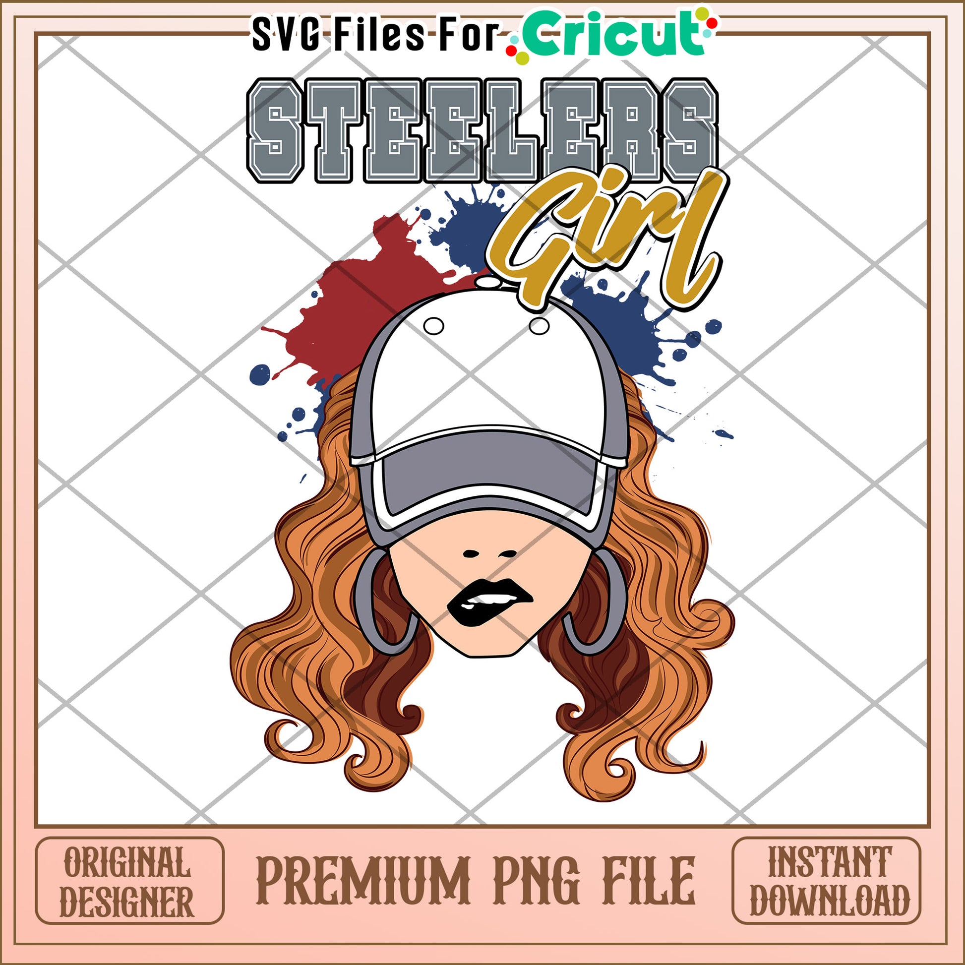 Steelers Girl PNG Design for Cricut, Premium Instant Download File